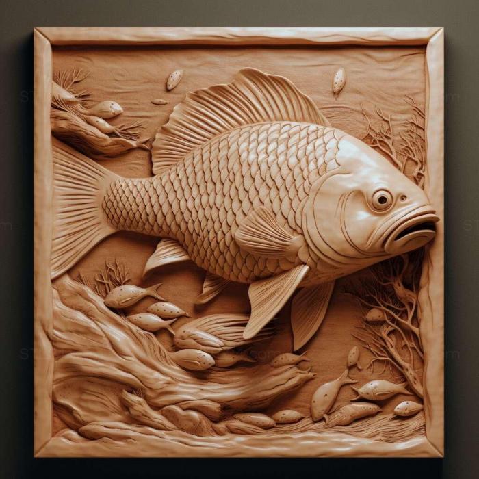 Nature and animals (st Shukin fish 2, NATURE_4222) 3D models for cnc